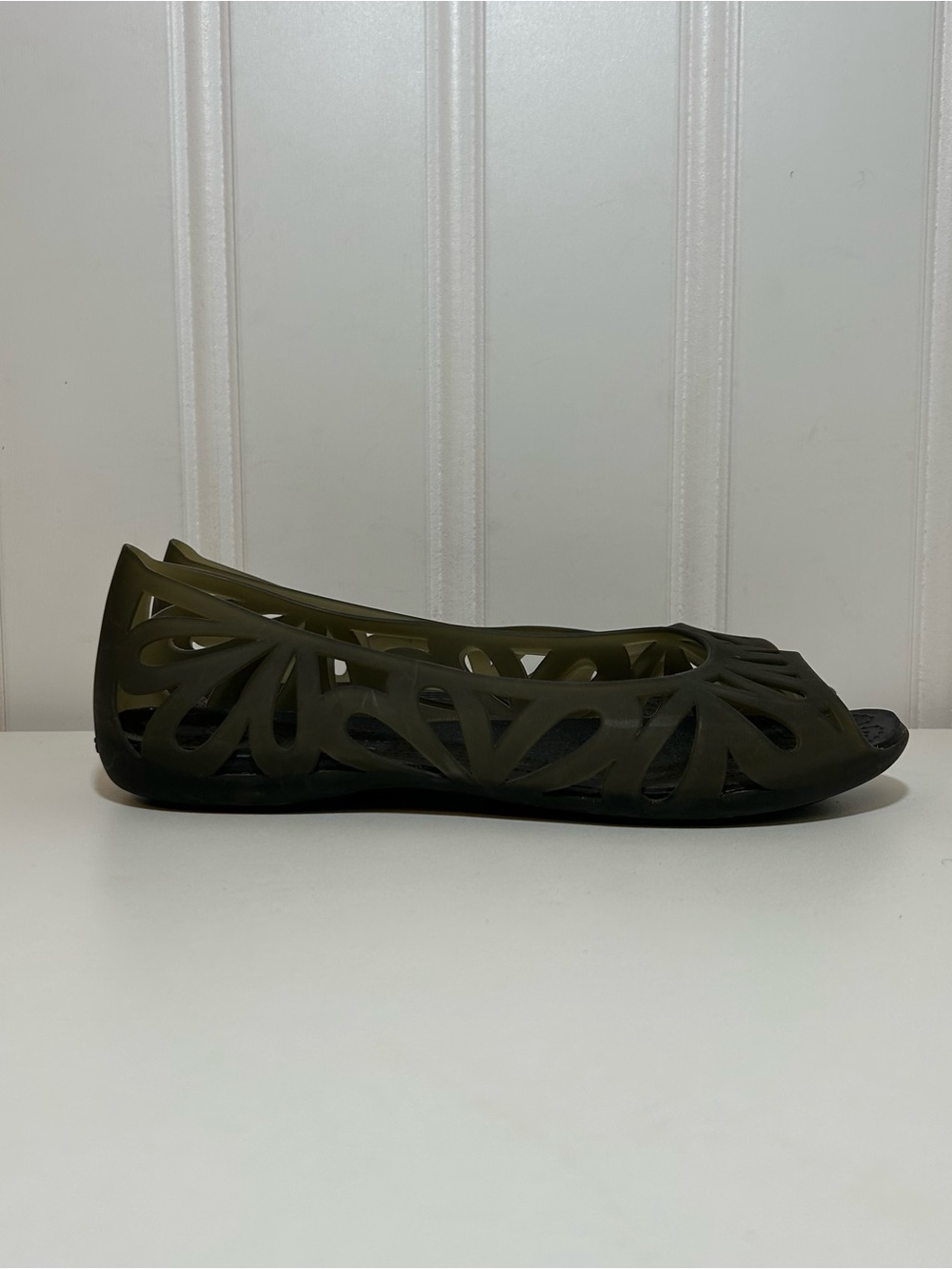 Crocs Isabella jelly black Cutout Ballet Flat